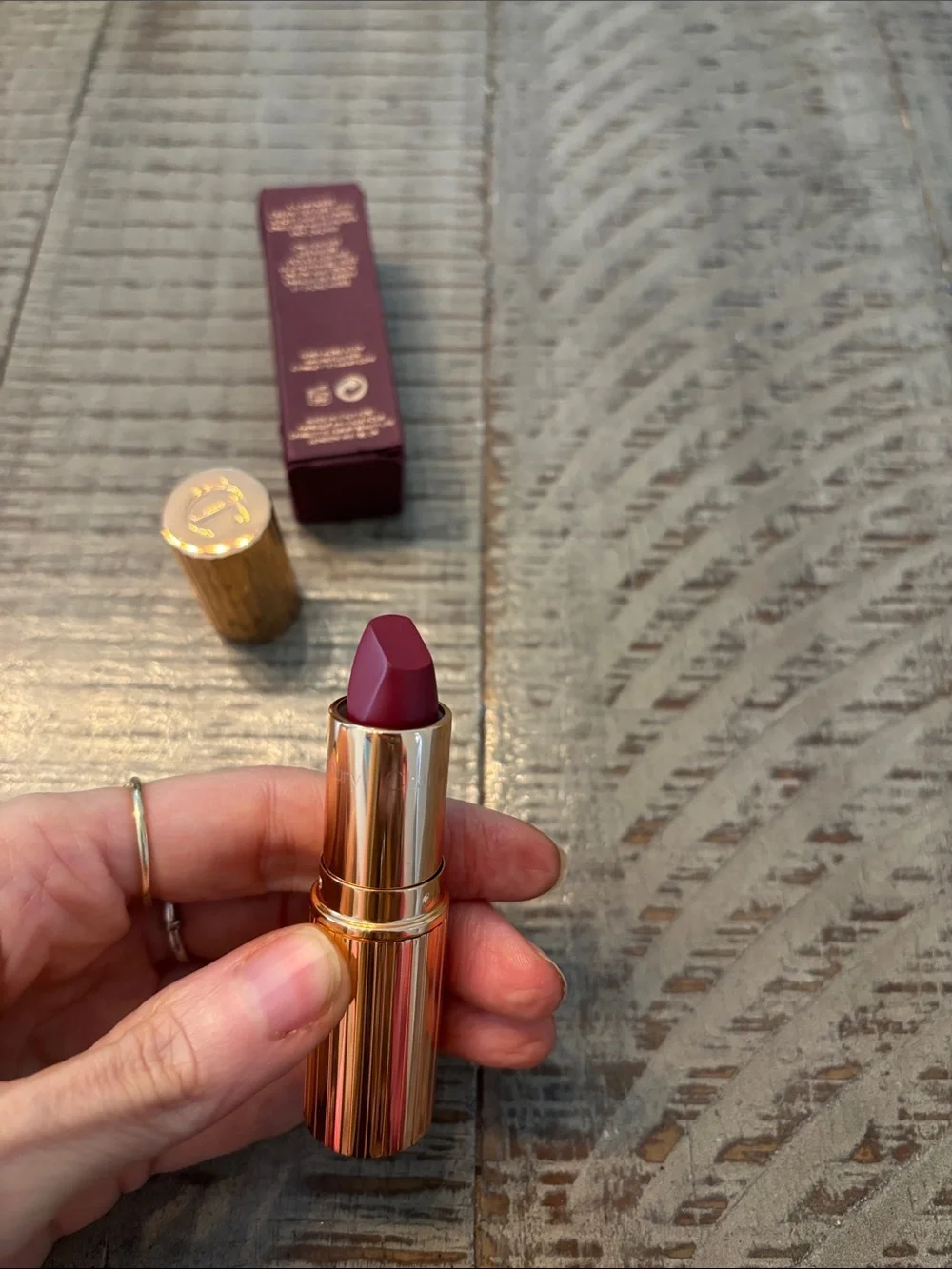 New Charlotte Tilbury Matte Revolution Lipstick in Love Liberty (Berry Red)